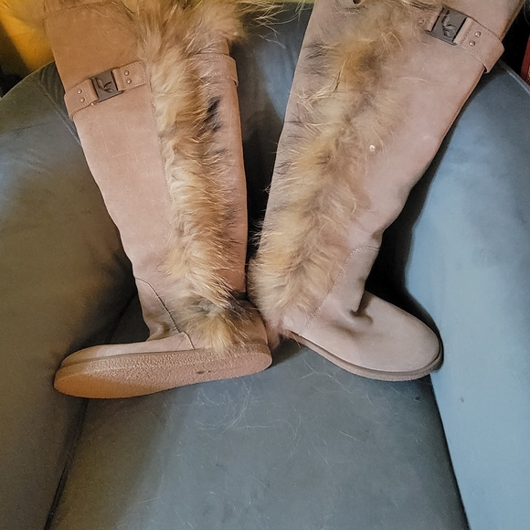 Winter over knee Natural Leather boots - Picture 3 of 3